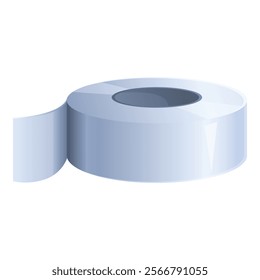 Vector illustration of a single roll of adhesive tape with a smooth, glossy finish