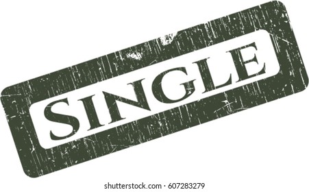 vector illustration of Single rubber grunge texture seal
