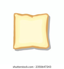 Vector illustration single or set traditional classic bread in cartoon flat style. White wheat flour baking. Crisp Loaf. Nutrition product, isolated on white background. Healthy product logo or icon