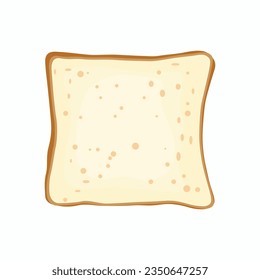 Vector illustration single or set traditional classic bread in cartoon flat style. White wheat flour baking. Crisp Loaf. Nutrition product, isolated on white background. Healthy product logo or icon