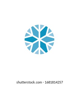 Vector illustration of single snowflake