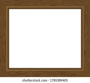 Vector illustration of single wodden frame 