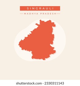Vector de ilustración de singruli mapa de la ciudad de la India