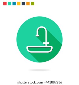 Vector illustration of sink icon