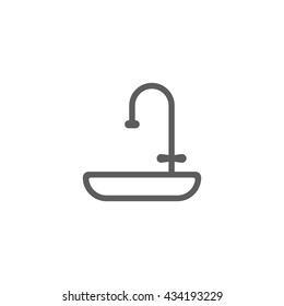 Vector illustration of sink icon on white background