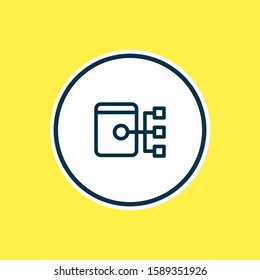 Vector illustration of sitemap icon line. Beautiful marketing element also can be used as site structure icon element.