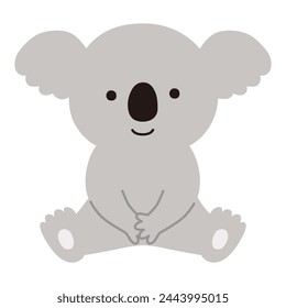 Vector illustration of a sitting koala. Icons, animals