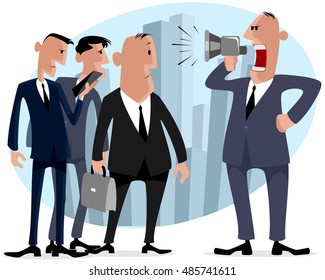 Vector illustration of a six businessmen set