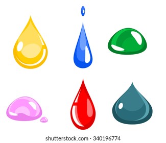 Vector Illustration Six Drops Set Stock Vector (Royalty Free) 340196774 ...