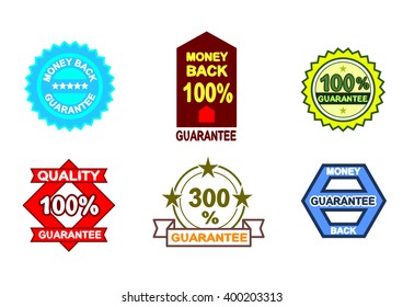 Vector illustration of a six guarantee signs - Shutterstock ID 400203313