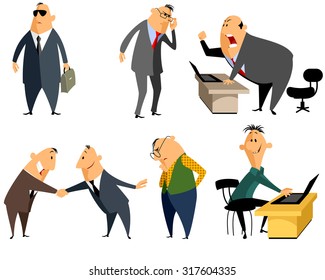 Vector illustration of a six profession people