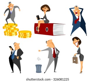 Vector illustration of a six profession people