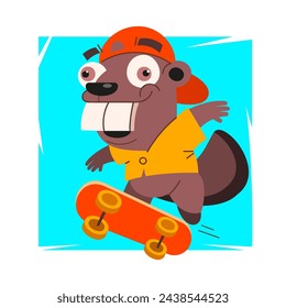 ilustración vectorial de un tablero de skate con graffiti, fondo