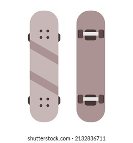 Vector illustration of a skate board seen from above and below, perfect for sports advertising