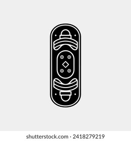 vector illustration of a skateboard isolated on white