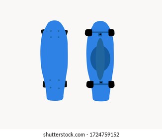 vector illustration of a skateboard, simple  skateboard icon on a white background. skate  on flat graphic 