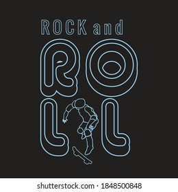vector illustration of skateboard .t shirt graphics , print