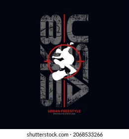 Vector illustration  of skateboard .Typography, t-shirt graphics, print, poster, banner, flyer, postcard - Vector