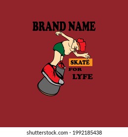 vector and illustration skateboarder, perfect tshirt, apparel, merchandise poster or flyer edit and many more.
