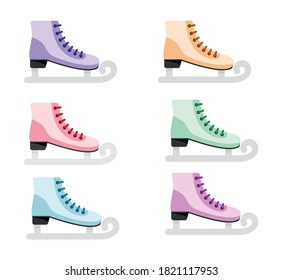 Vector illustration of skates icon on white background eps 10