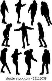 Vector illustration of skating