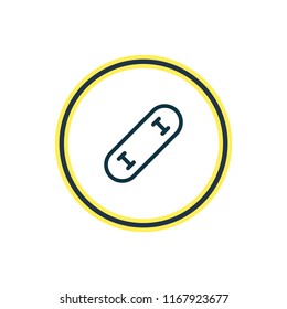 Vector illustration of skating icon line. Beautiful entertainment element also can be used as skateboard icon element.
