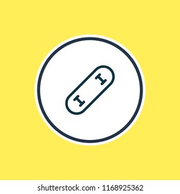 Vector illustration of skating icon line. Beautiful lifestyle element also can be used as skateboard icon element.