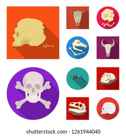 Vector illustration of skeleton and character icon. Set of skeleton and halloween stock symbol for web.