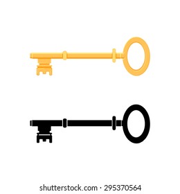 A Vector Illustration Of A Skeleton Key To Open Any Door.
Skeleton Key Icon Illustration.
Vector Vintage Key For Locking And Unlocking Doors.