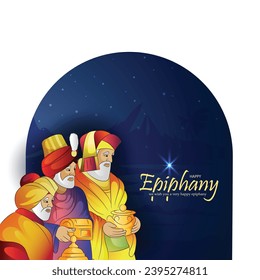 Vector illustration sketch of 3 magic kings bringing gifts to Jesus,Christian festival) vector
