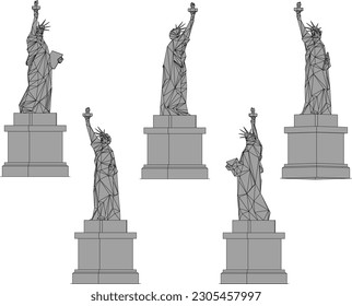 Vector illustration sketch american