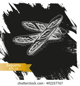 Vector illustration sketch - bakery.
loaf, baguette, bread