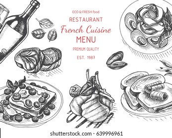 Vector illustration sketch - breakfast
Card Menu brunch. vintage design template, banner.