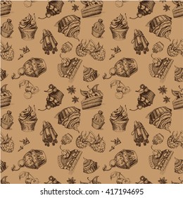 Vector illustration sketch of cake