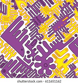 Vector illustration sketch drawing contour pattern maya, aztec.
