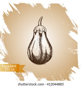 Vector illustration sketch of?? eggplant.