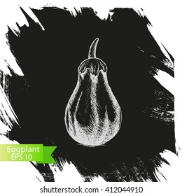 Vector illustration sketch of?? eggplant.
