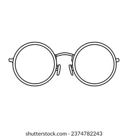 Vector illustration Sketch of glasses for sun shine protection.
