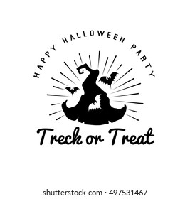 Vector illustration of sketch Halloween handwritten lettering Happy Halloween for party invitation, poster, card.