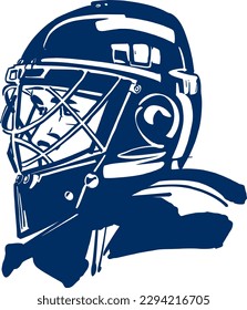 vector illustration sketch of the hockey player