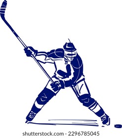 Vektorgrafik des Hockeyspielers