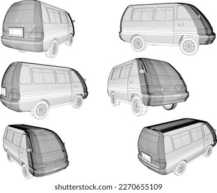 Vector illustration sketch of inter-city means of transportation