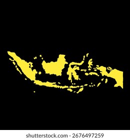 vector illustration or sketch of the map of Indonesia 