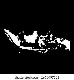vector illustration or sketch of the map of Indonesia 