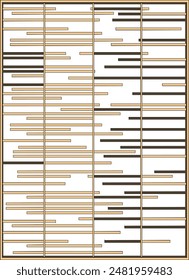 Vector illustration sketch of modern minimalist residential partition backdrop design