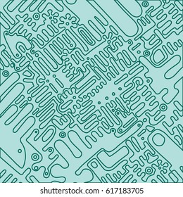 Vector illustration of a sketch old electronic circuit plate.