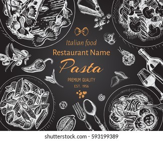 Vector illustration sketch - pasta
Card Italian food