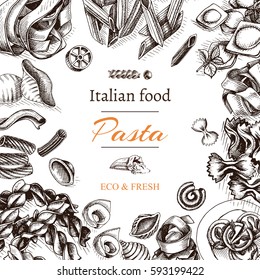 Vector illustration sketch - pasta
Card Italian food