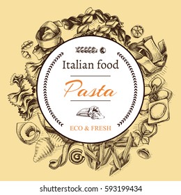 Vector illustration sketch - pasta
Card Italian food