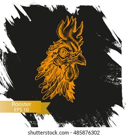 Vector illustration sketch - Rooster
Greeting card happy New year